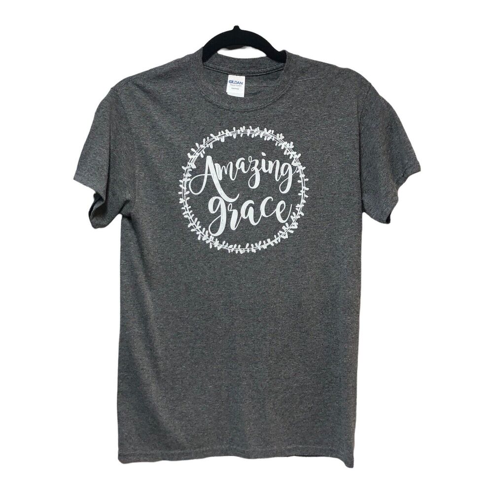 Gildan Amazing Grace‎ T-Shirt Christian Religious Graphic Tee Womens Small